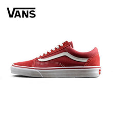 Load image into Gallery viewer, D'origine Vans Old Skool Hommes Baskets En Toile Rouge Noir Confortable En Plein Air Femmes Chaussures de Skateboard Taille 36-4